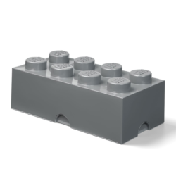 8-Stud Storage Brick Gray