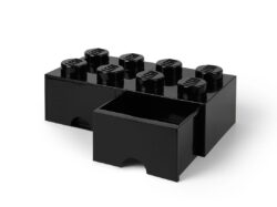 LEGO 8-Stud Black Storage Brick Drawer